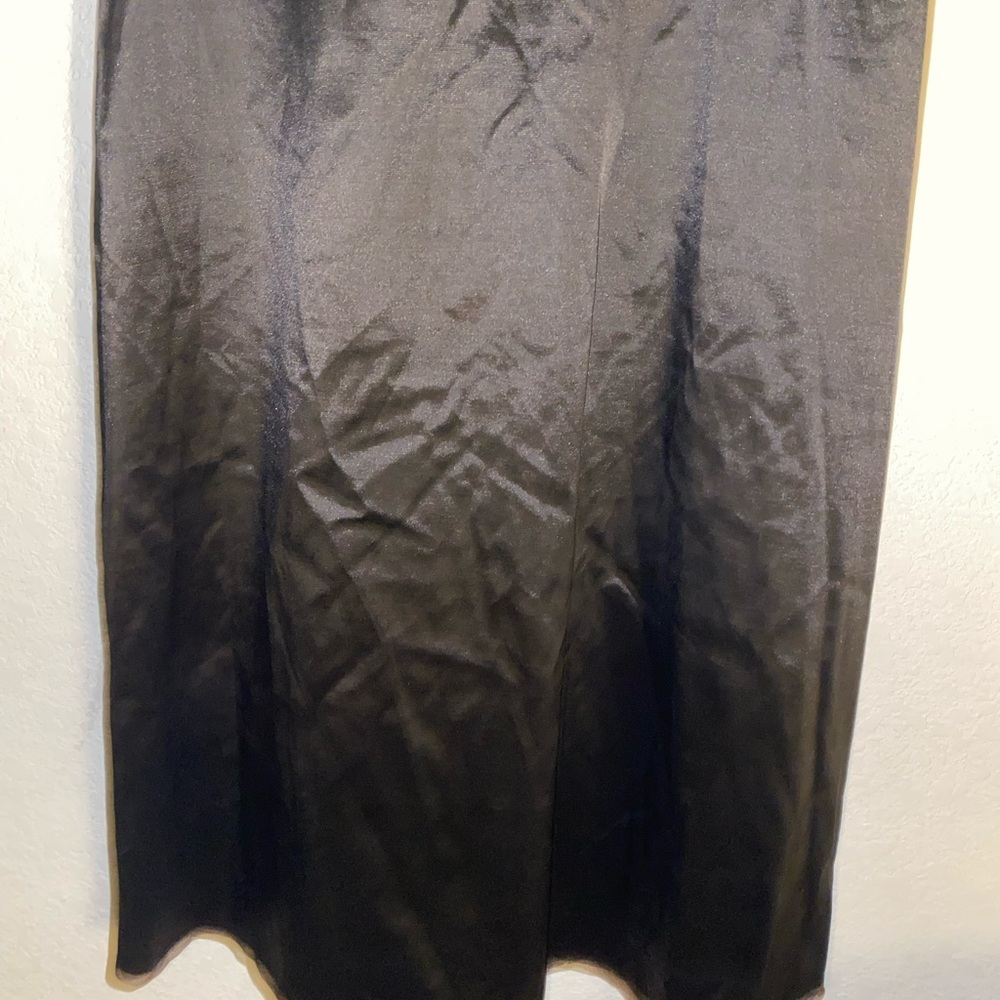 Vintage Vanity Fair Mesh Trim Black Bias Midi Coquette Fairy Slip Dress/Gown 8 - Picture 6 of 14